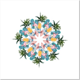 Vacation summer mandala Posters and Art